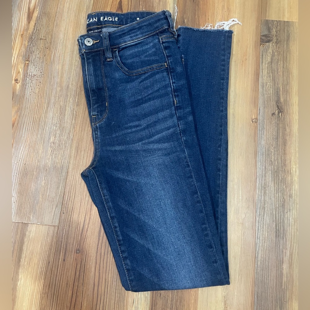 American Eagle super stretch high waisted skinny jeans.